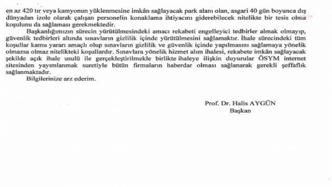 GÖREVDEN ALINAN ÖSYM BAŞKANI AYGÜN, CHP’Lİ KARABAT’A GÜVENLİK ÖNLEMLERİNİ SEKİZ AY ÖNCE AÇIKLAMIŞ