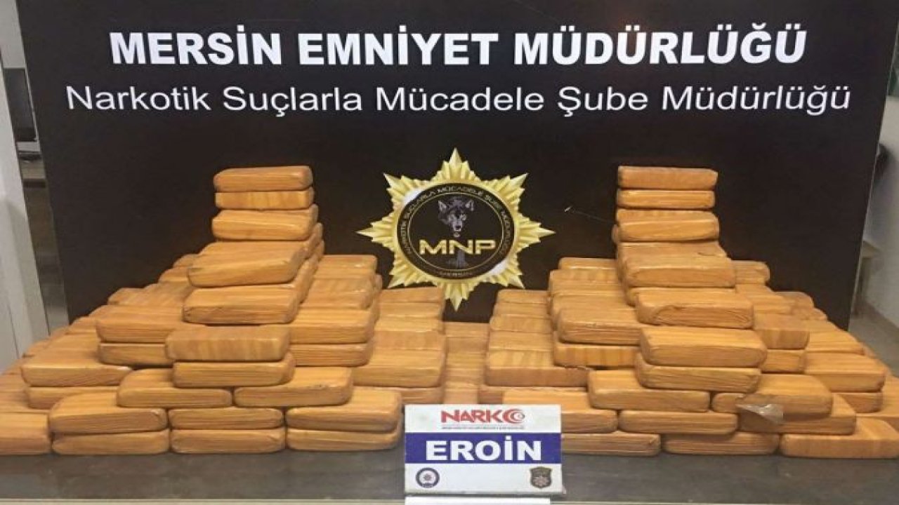 Mersin'de 105 kilogram eroin ele geçirildi