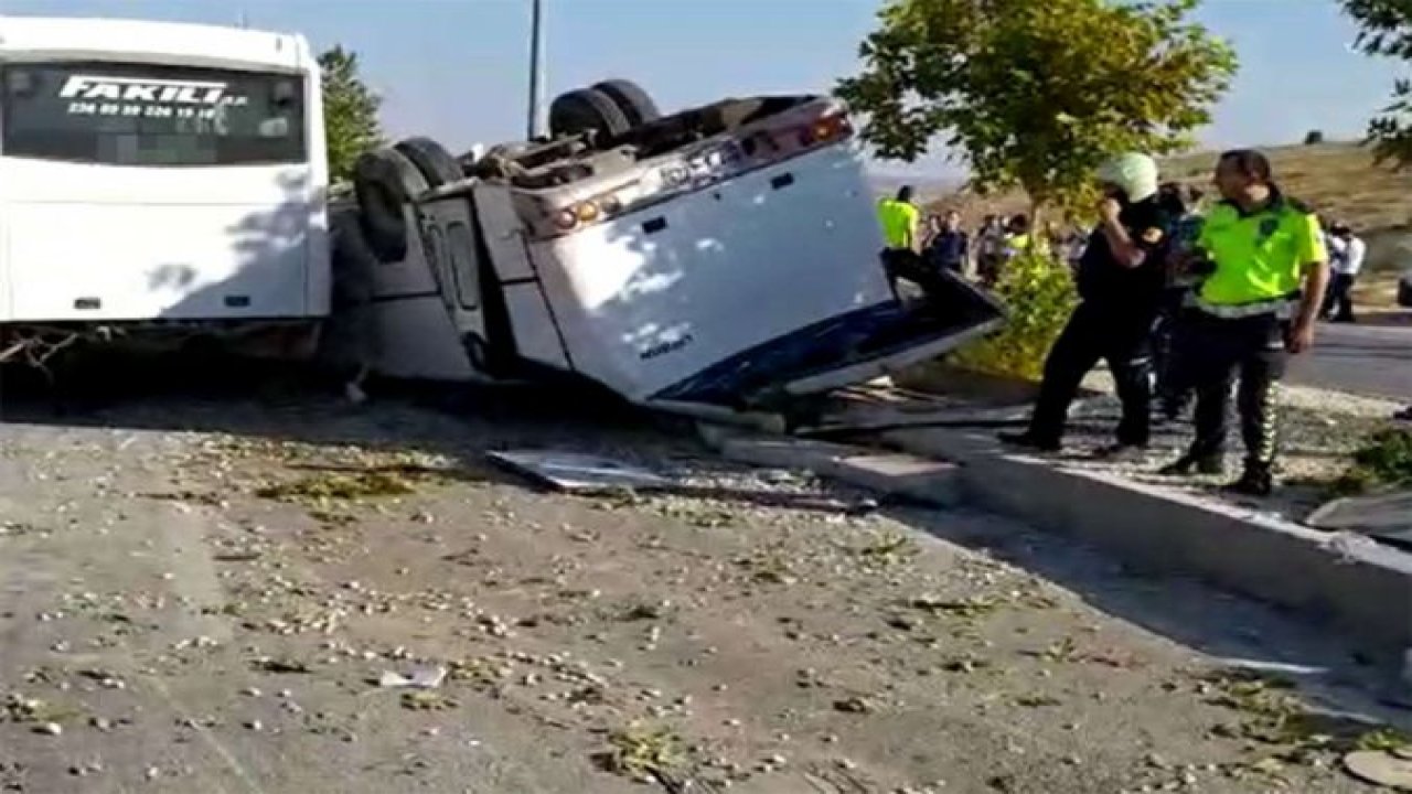 Gaziantep’te iki servis aracı çarpıştı: 3’ü ağır 22 yaralı