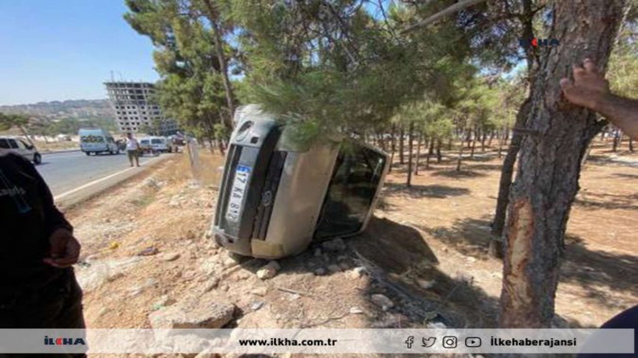 Kontrolden çıkan hafif ticari araç takla attı: 1 yaralı