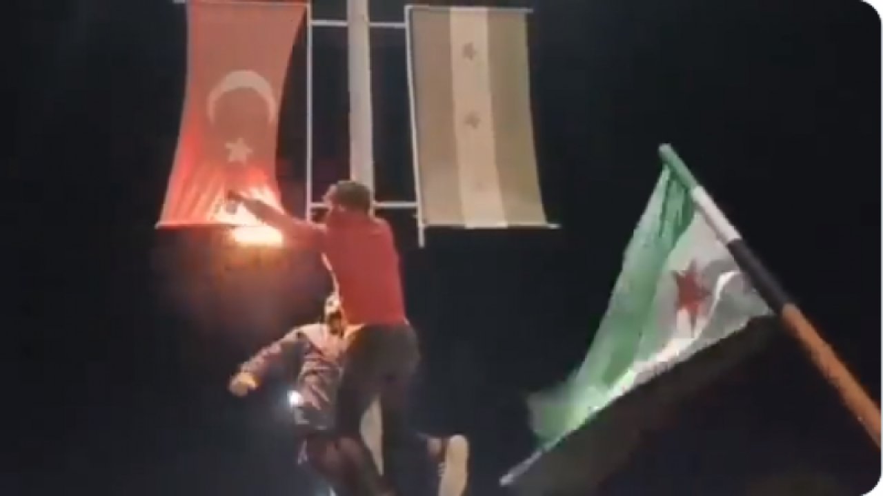 Suriye'de Türk bayrakları yakılırken Dışişleri Bakanlığı'ndan dayanışma mesajı