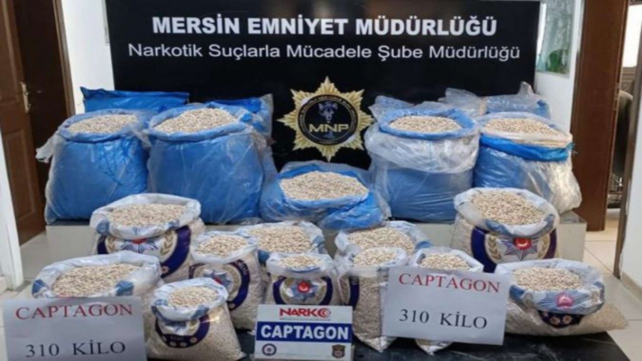 Mersin'de 310 kilogram uyuşturucu hap ele geçirildi