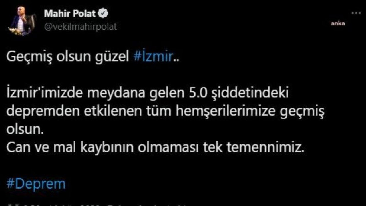 İZMİR’DE 5.0 BÜYÜKLÜĞÜNDE DEPREM OLDU, CAN VE MAL KAYBI YOK