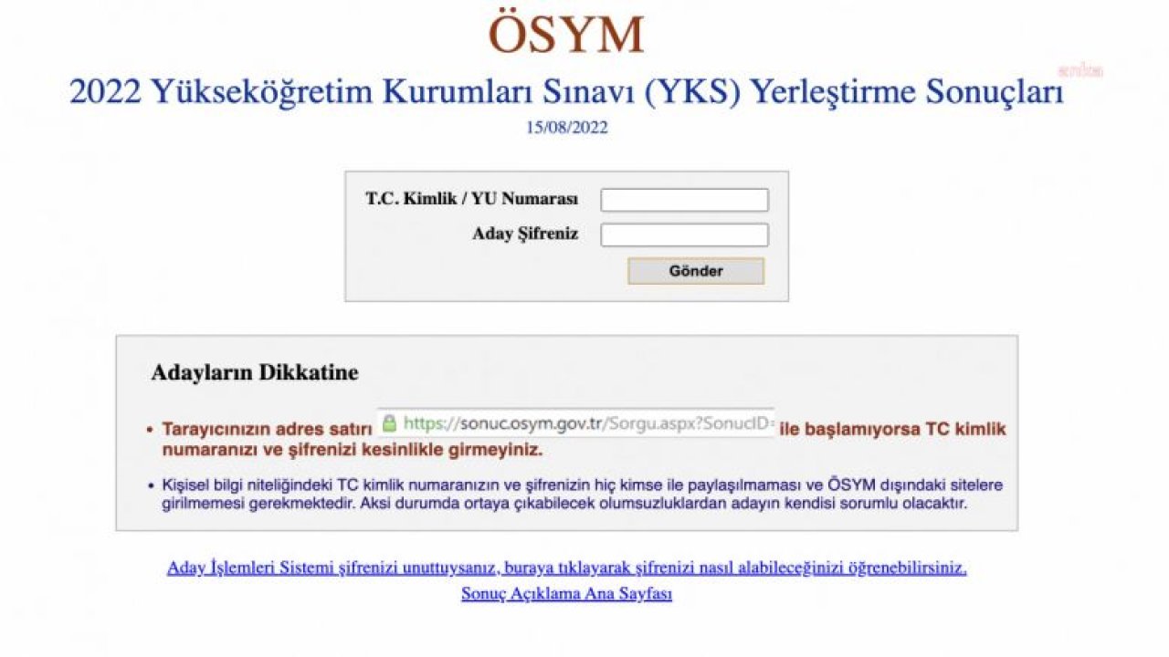 YKS YERLEŞTİRME SONUÇLARI AÇIKLANDI