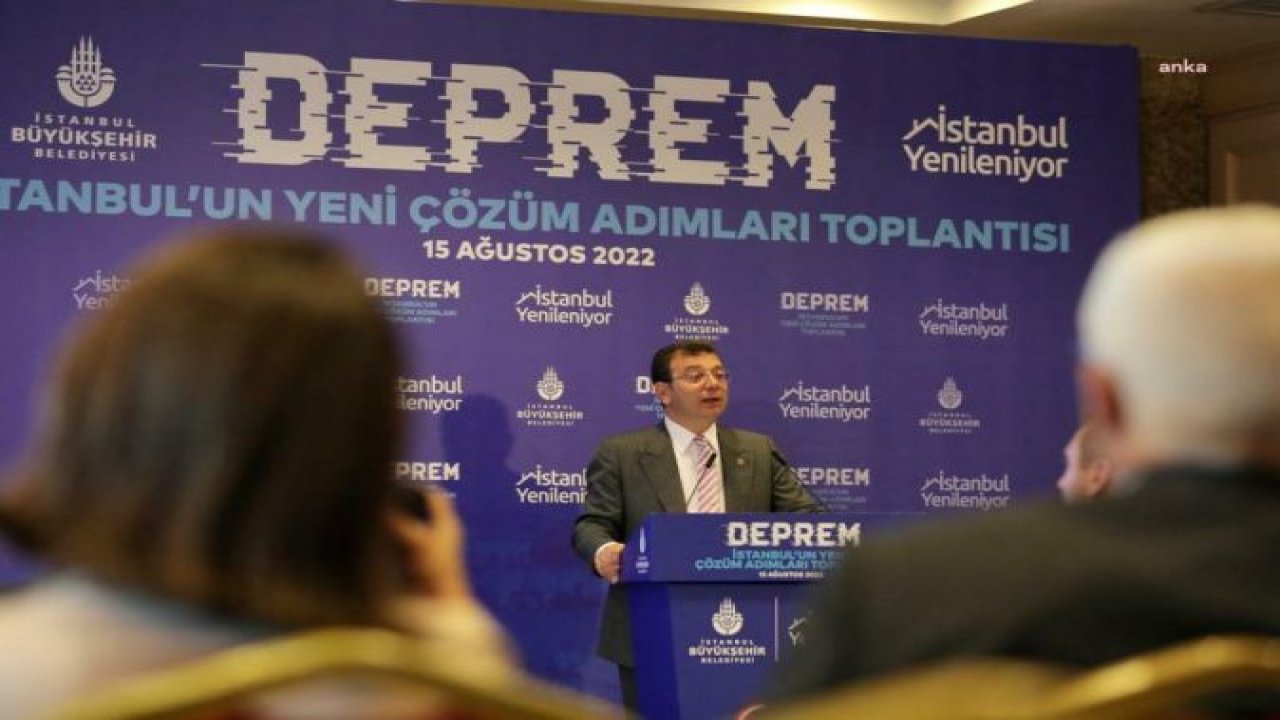 EKREM İMAMOĞLU: KAMU KAYNAKLARI DEPREM İÇİN HARCANMADI. BİR AVUÇ ÇIKAR GRUBU 85 MİLYAR DOLARLIK RANTI PAYLAŞTI