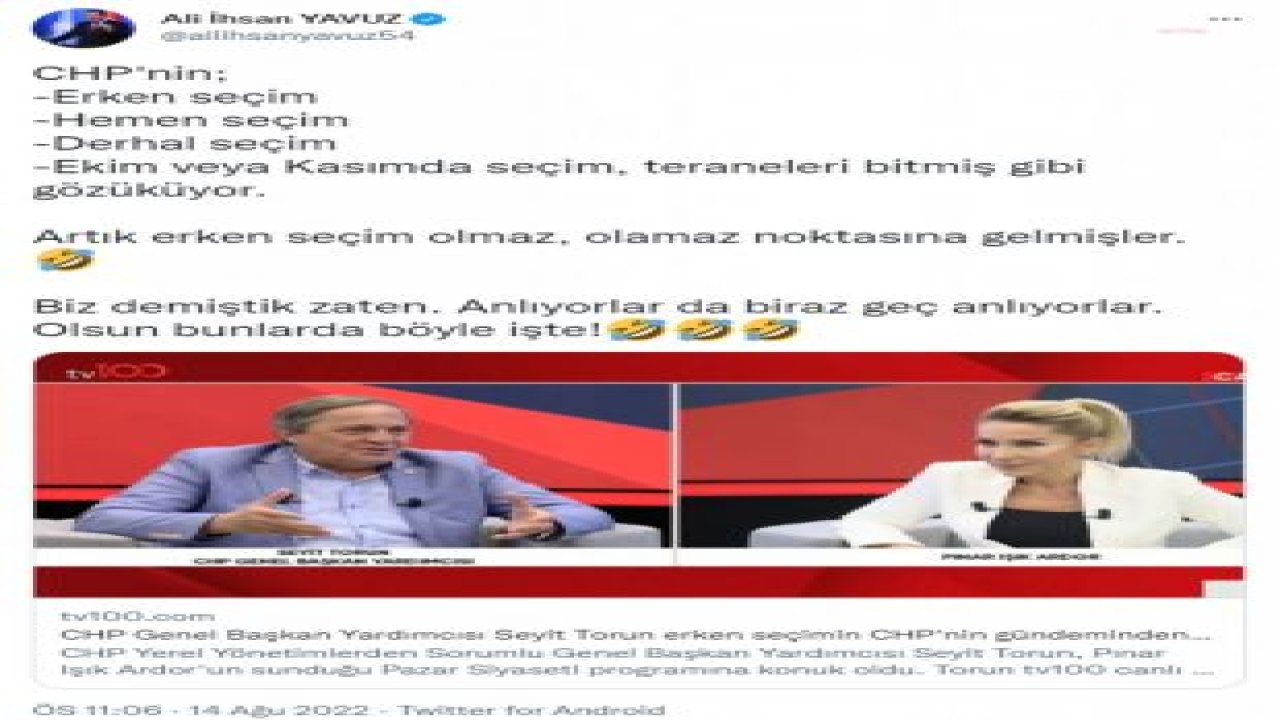 SEYİT TORUN’DAN AKP’Lİ YAVUZ’A: “SEÇİMDEN KAÇAN SİZSİNİZ, VARSA CESARETİNİZ HODRİ MEYDAN”