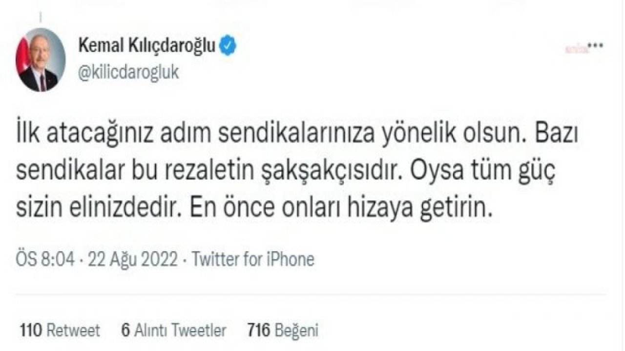 KILIÇDAROĞLU: "ERDOĞAN, RENCİDE EDİCİ SINAVI KABUL ETMEYEN ÖĞRETMENLERE ABA ALTINDAN SOPA GÖSTERMİŞTİR. SON ÇAĞRIM, BU SINAVA GİRMEYİN"