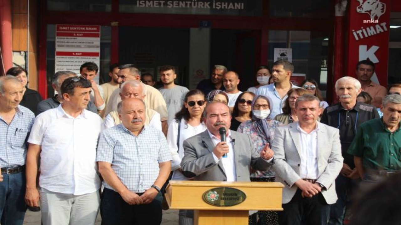 MENGEN BELEDİYESİ’NE AİT AHŞAP ATÖLYESİNE BASKIN DÜZENLENDİ. BELEDİYE BAŞKANI TURHAN BULUT, BASKINA GELEN EKİPLERE TEPKİ GÖSTERDİ: “BU, MENGEN BELEDİYESİ’NİN İTİBARINI SARSMAKTIR”