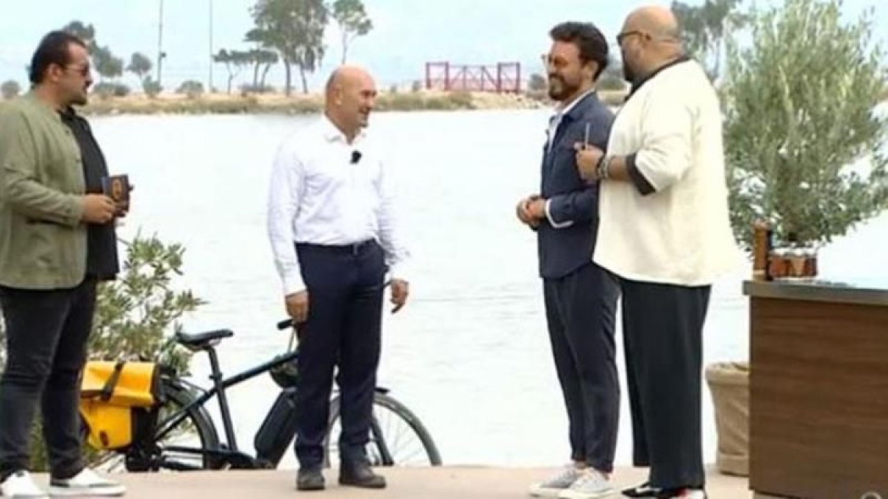 Tunç Soyer, MasterChef Türkiye'ye konuk oldu! Bisikletle girişi TV'ya damga vurdu!