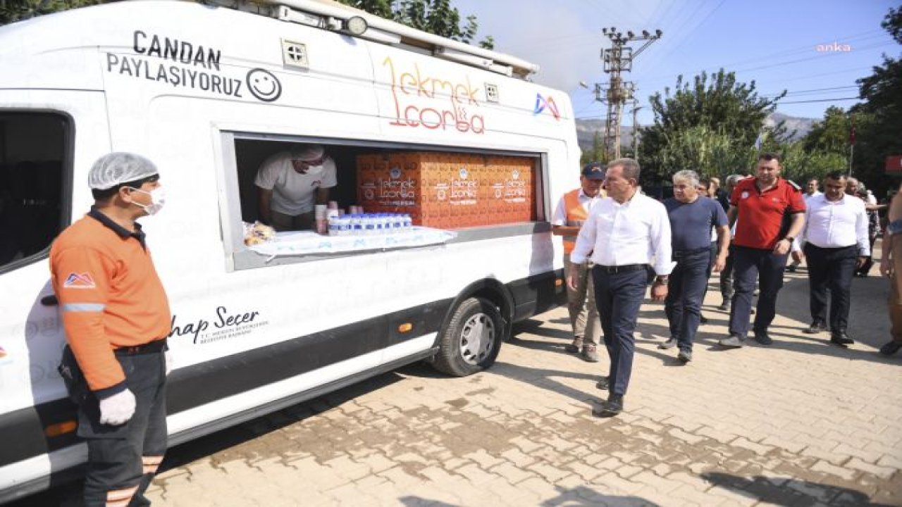 MERSİN'DEKİ ORMAN YANGINLARINDA SOĞUTMA ÇALIŞMALARI SÜRÜYOR. BAŞKAN SEÇER: “TÜM İMKANLARIMIZLA BAŞINDAN BERİ BÖLGEDEYİZ”