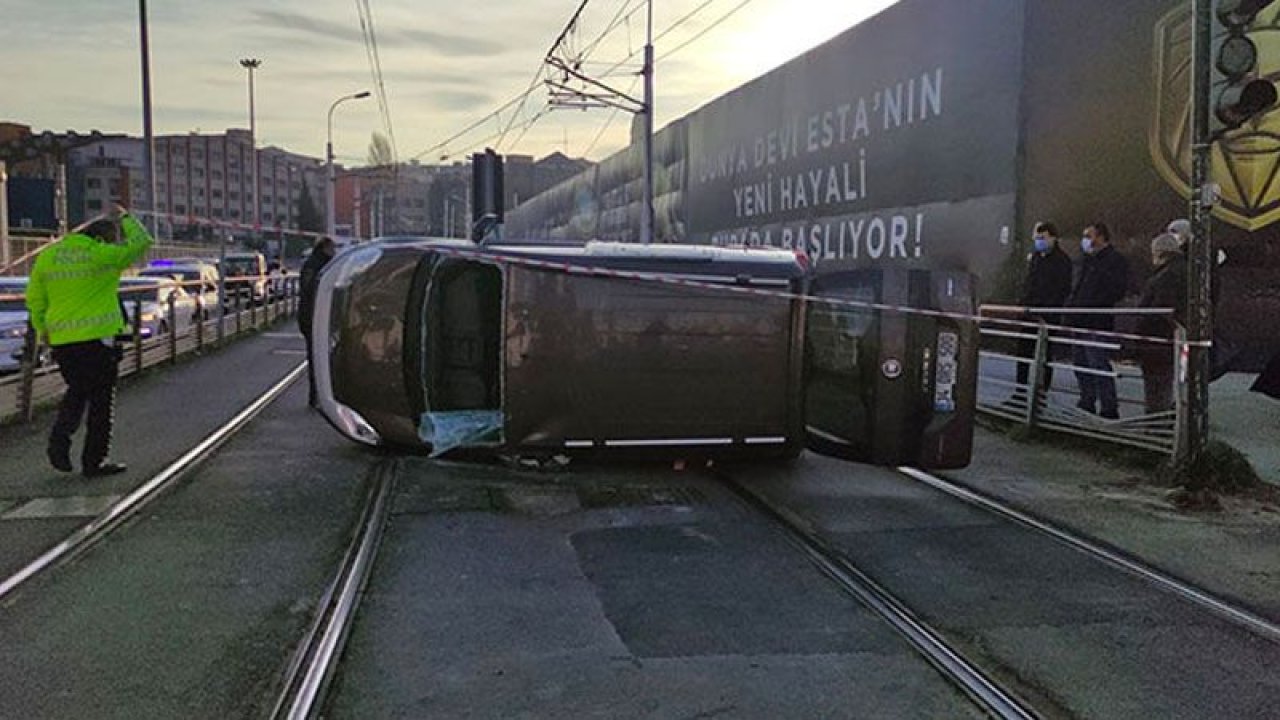 İstanbul’da tramvay yolunda kaza: Seferler yapılamıyor