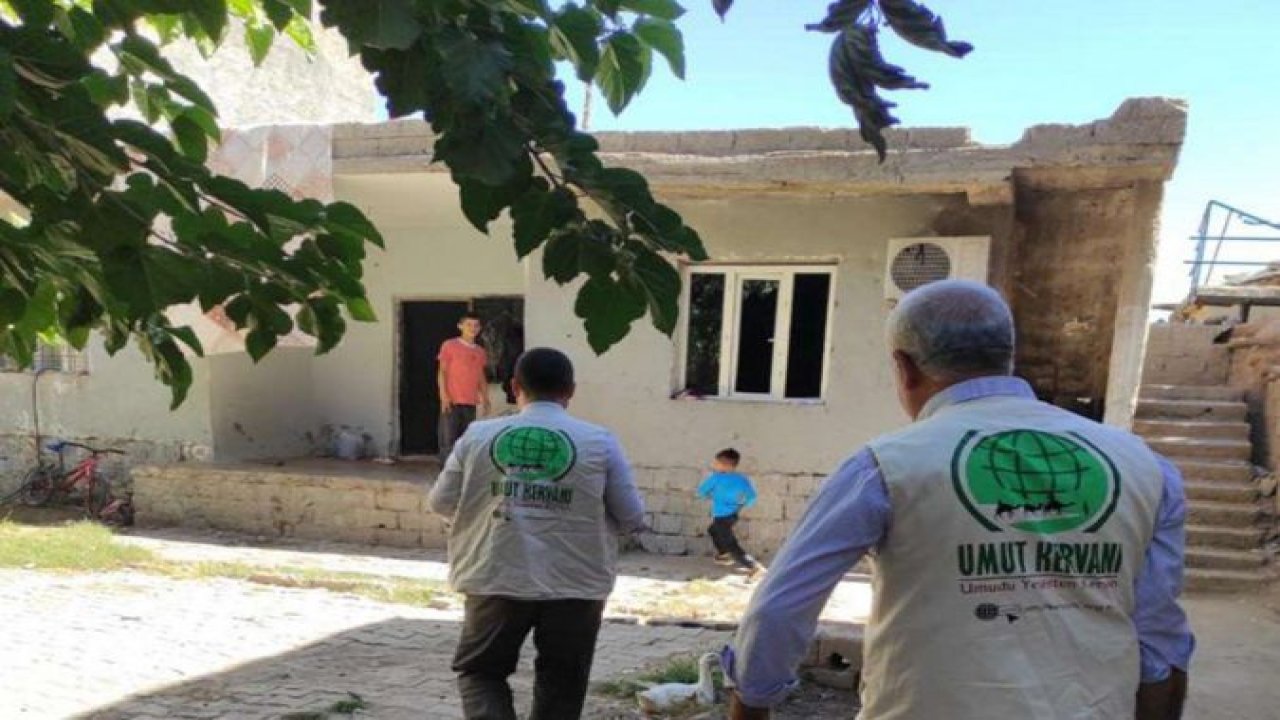 7 yıldır elektriği kesik olan aileye Umut Kervanı yardım eli uzattı