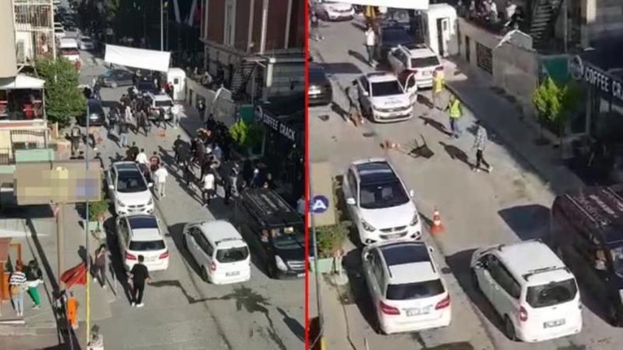 Beşiktaş ve Fenerbahçe taraftarları sokak ortasında kavgaya tutuştu