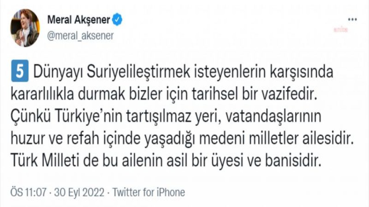 AKŞENER: DONETSK, LUGANSK, KHERSON VE ZAPOROZHYE REFERANDUMLARI İLE EGEMENLİK HAKKINA SAYGI İLKESİ İHLAL EDİLMİŞTİR. PUTİN’İN BU TAVRI, BÖLGE ÜLKELERİNİN DE TOPRAK BÜTÜNLÜĞÜ İÇİN BİR TEHDİTTİR