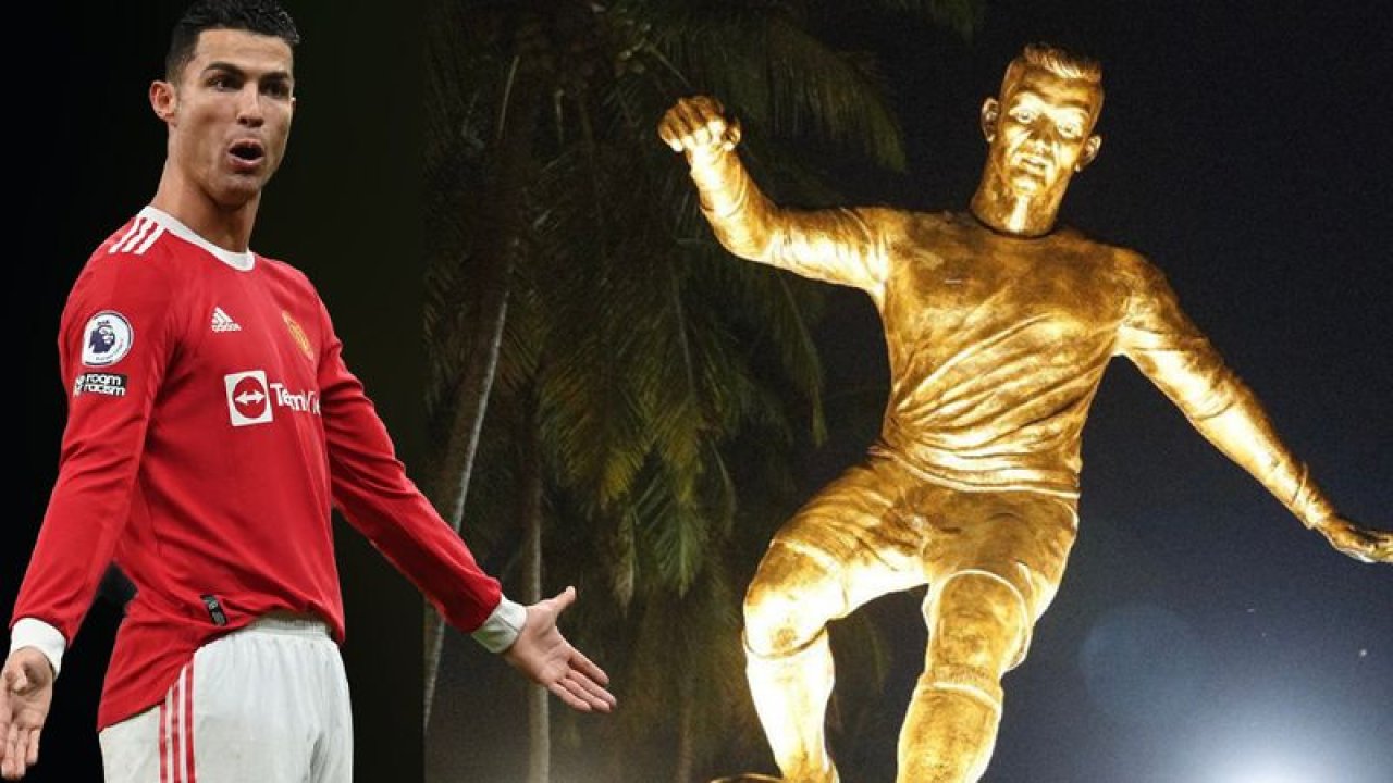 Ronaldo heykeli Hindistan'ı karıştırdı! Tepkilerin ardı arkası kesilmedi