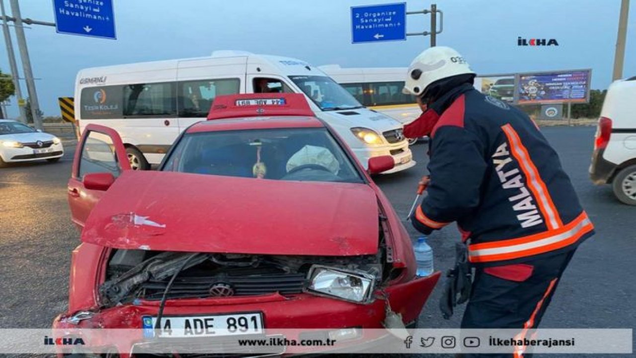 Malatya’da 2 otomobil çarpıştı: 1 yaralı