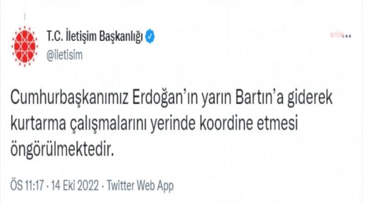 BARTIN’DA MADEN FACİASI… ERDOĞAN, ŞENTOP VE AKŞENER; YARINKİ PROGRAMLARINI İPTAL ETTİ