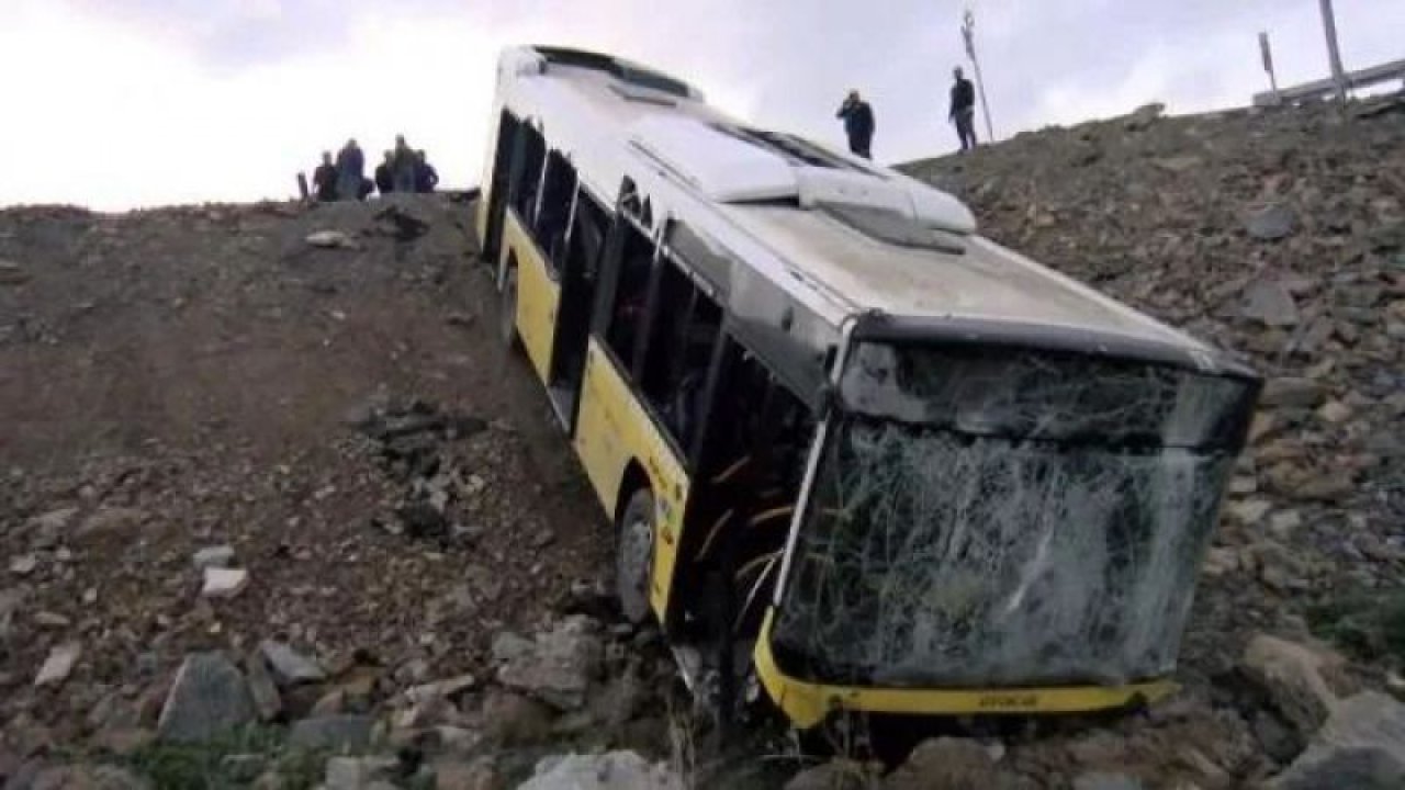 Korkutan kaza! Başakşehir'de İETT otobüsü şarampole uçtu! Yaralanan oldu mu?