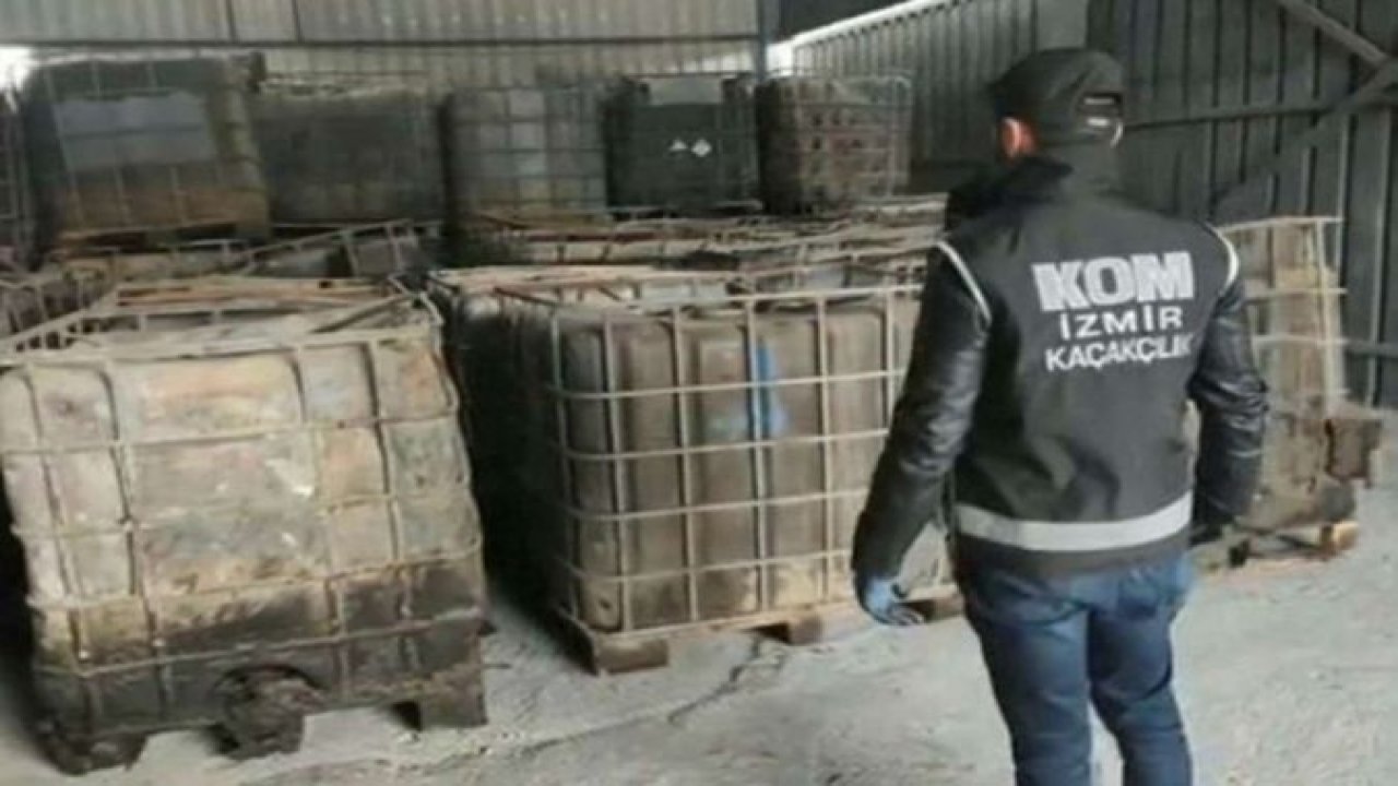 İzmir'de bir milyon litre kaçak akaryakıt ele geçirildi