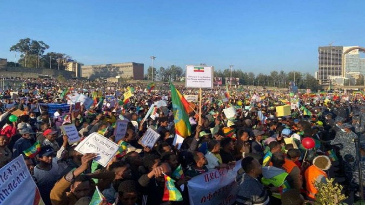 Etiyopya'da Batılı ülkeler protesto edildi