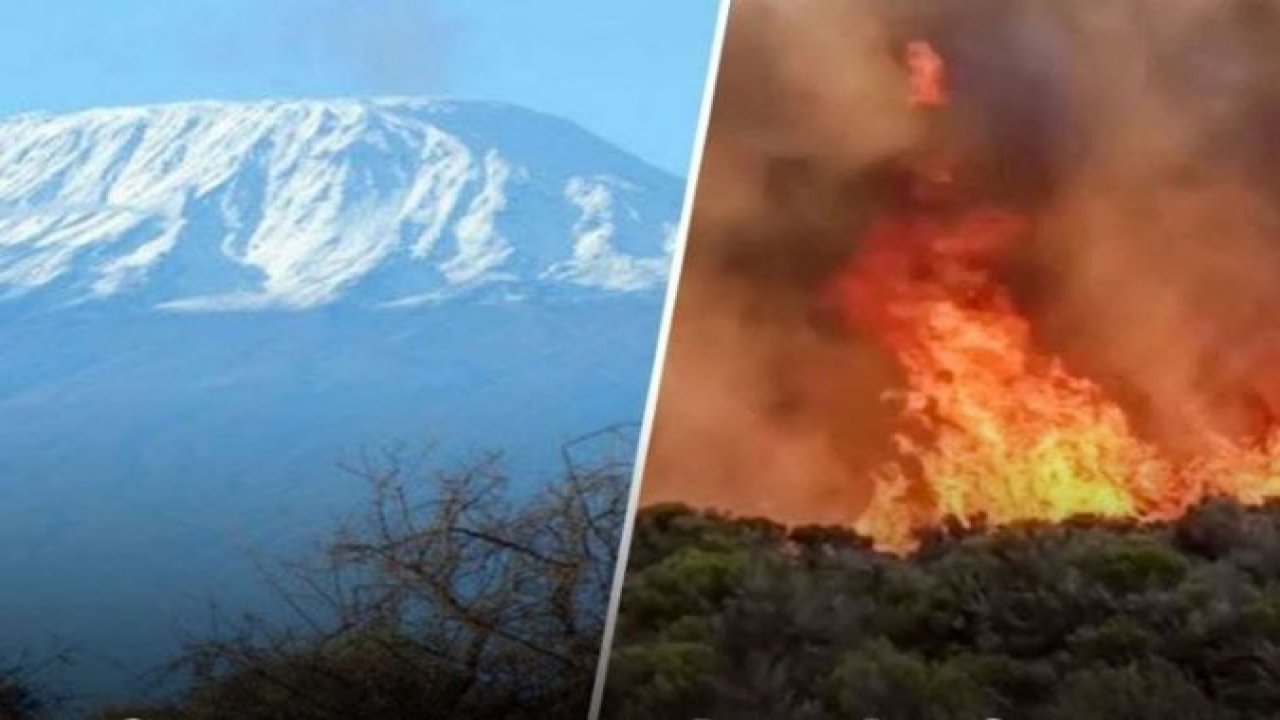 Kilimanjaro Dağı'ndaki yangın 2 gündür devam ediyor