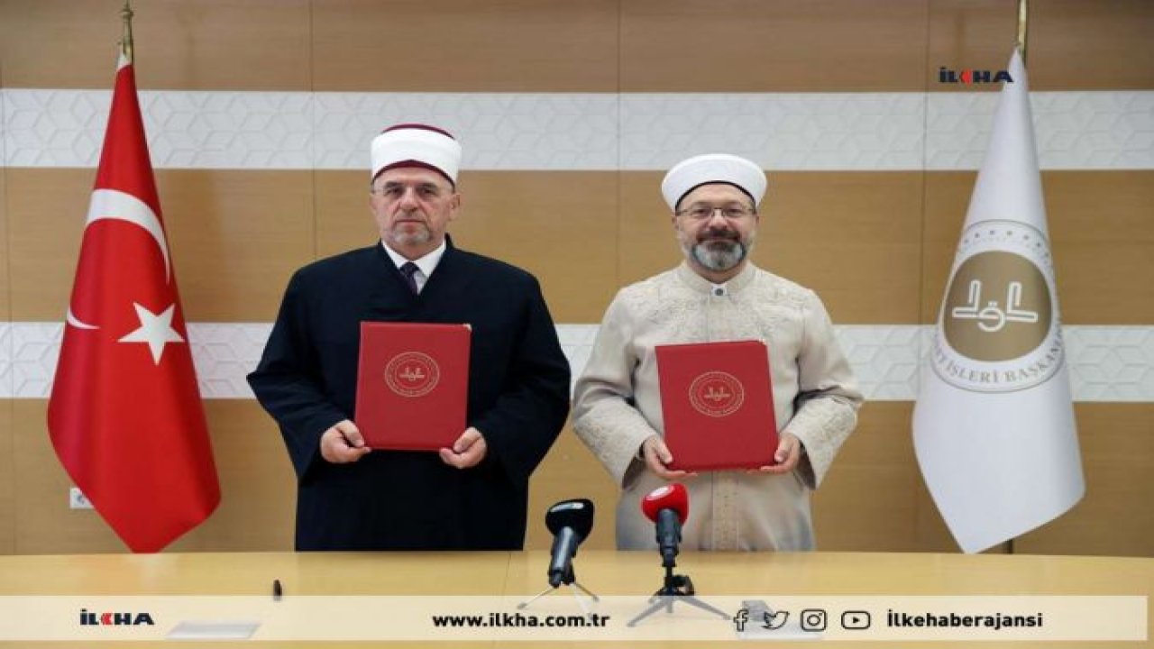 Diyanet İşleri Başkanlığı ile Kosova İslam Birliği Başkanlığı arasında protokolü imzalandı