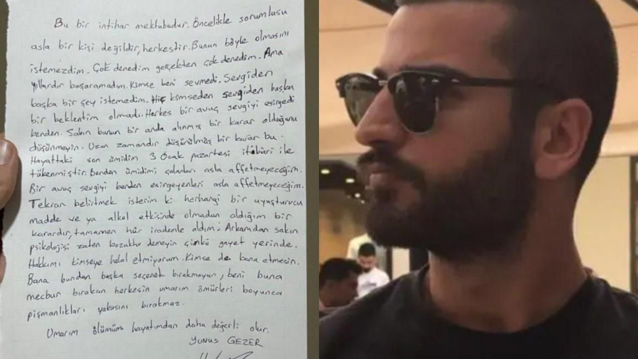 Türkiye Yunus Gezer'e ağlıyor! Arkasında bıraktığı mektup kahretti