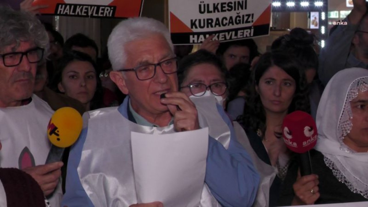 TTB BAŞKANI ŞEBNEM KORUR FİNCANCI'NIN TUTUKLANMASI İZMİR'DE PROTESTO EDİLDİ