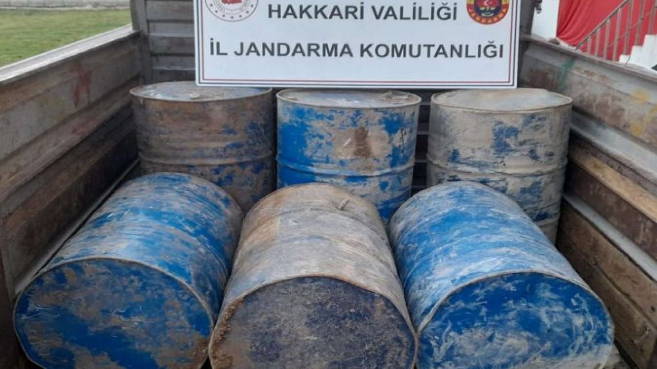 Hakkari'de 1 ton asit anhidrit ele geçirildi