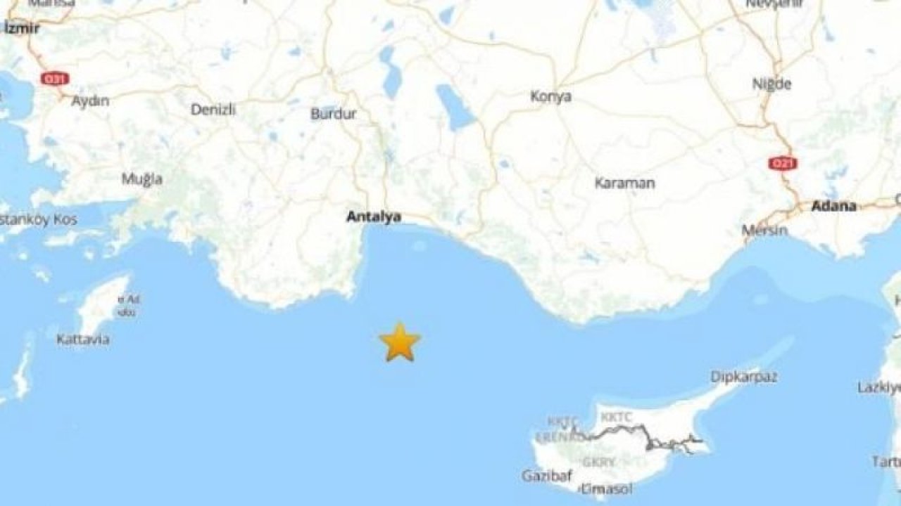 Antalya'da 4.7 büyüklüğünde deprem oldu!  Mersin ve Konya'da da hissedildi