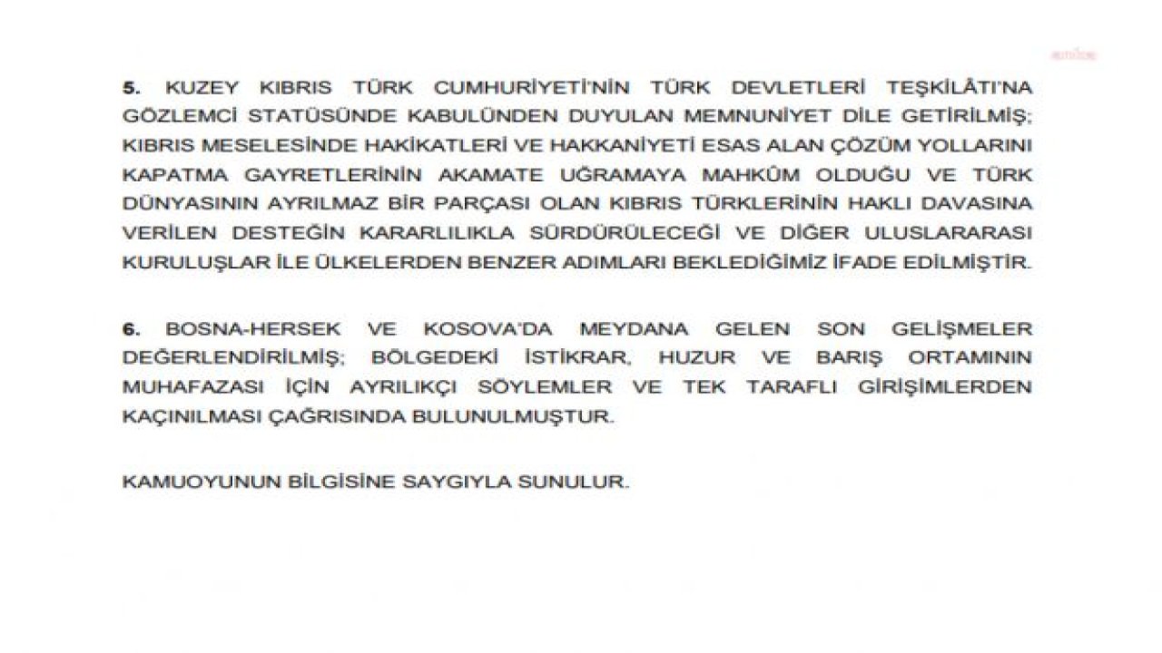 MGK BİLDİRİSİ: “BÖLGEMİZDE HİÇBİR TERÖR ÖRGÜTÜNÜN VARLIĞINA VE ETKİNLİĞİNE MÜSAADE EDİLMEYECEĞİ, BUNUN İÇİN GEREKEN HER ADIMIN KARARLILIKLA ATILACAĞI HUSUSU VURGULANMIŞTIR”