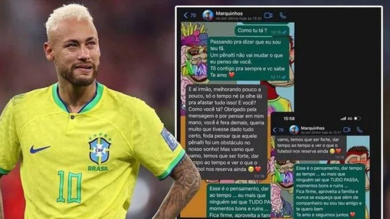 Dünya Kupası'ndan elenen Brezilya'da Neymar, takım arkadaşlarının tüm yazışmalarını ifşa etti! "Buna inanamıyorum, ağlamak istiyorum"