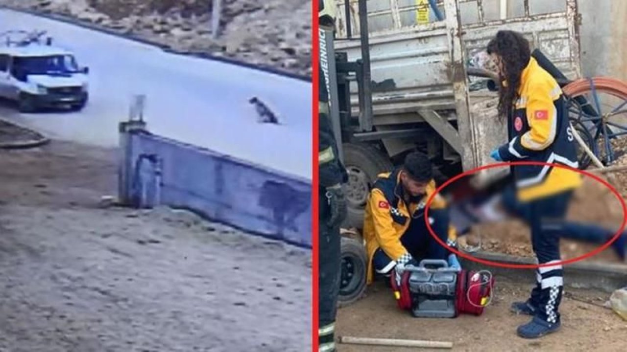 Gaziantep'te köpeğe çarpmamak için manevra yapan araç belediye ekiplerini ezdi! Dehşet anları kamerada!