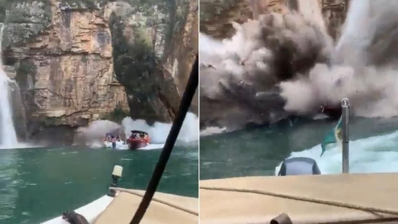 Brezilya’da feci olay! Dev kaya parçası teknelerin üzerine düştü: 7 ölü, 3 kayıp