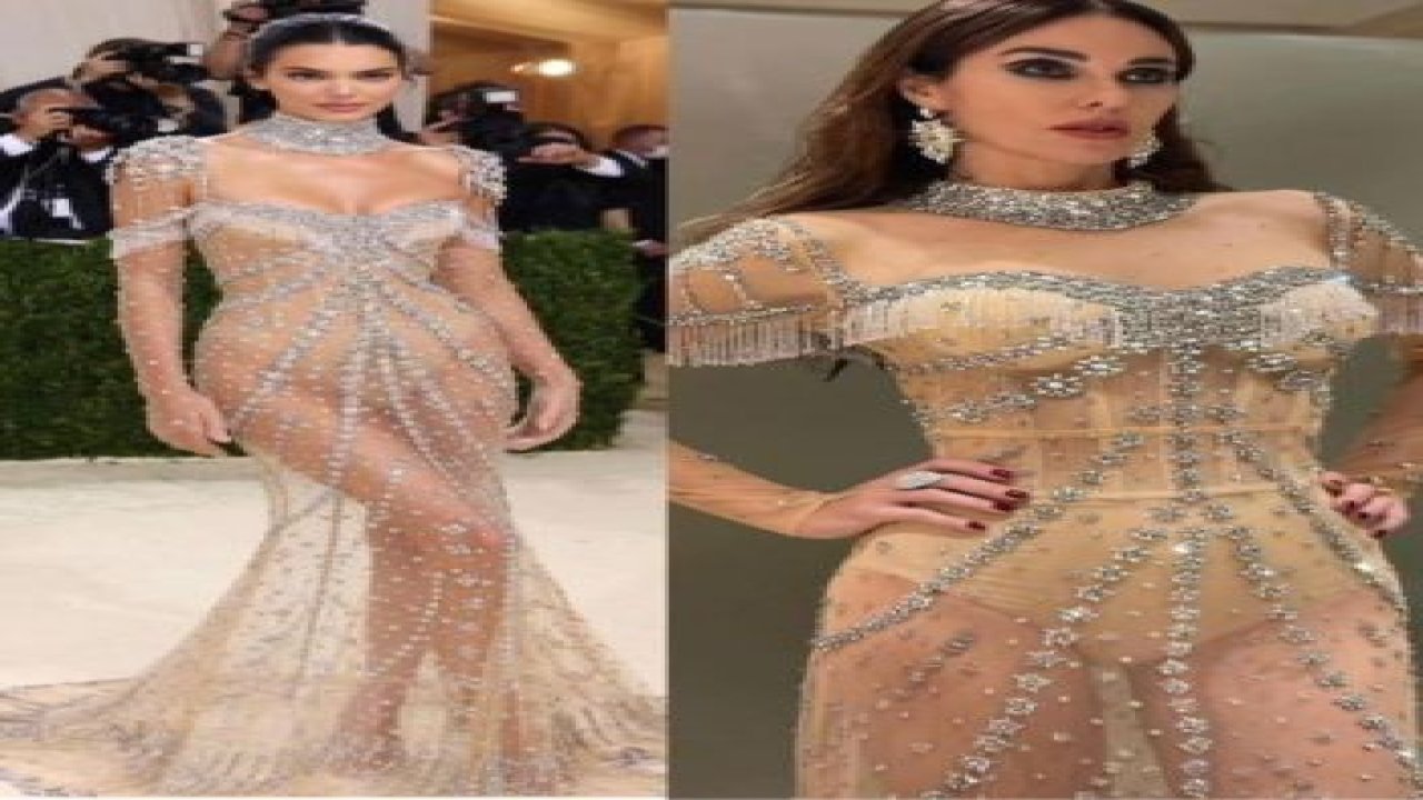 Defne Samyeli'nin transparan elbisesiyle gündem oldu!  Kendall Jenner'la pişti olunca dalga konusu oldu!