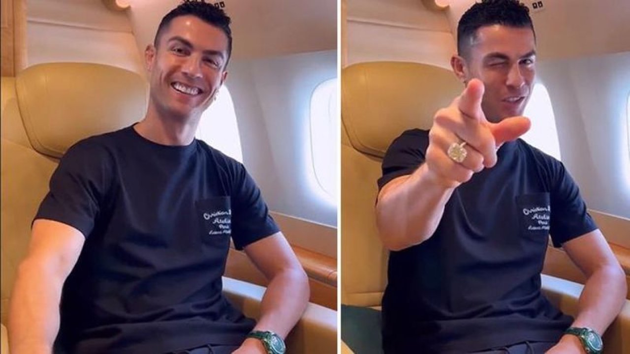 Cristiano Ronaldo güzel haberi uçaktan verdi! "Merhaba çocuklar, yakında görüşürüz"