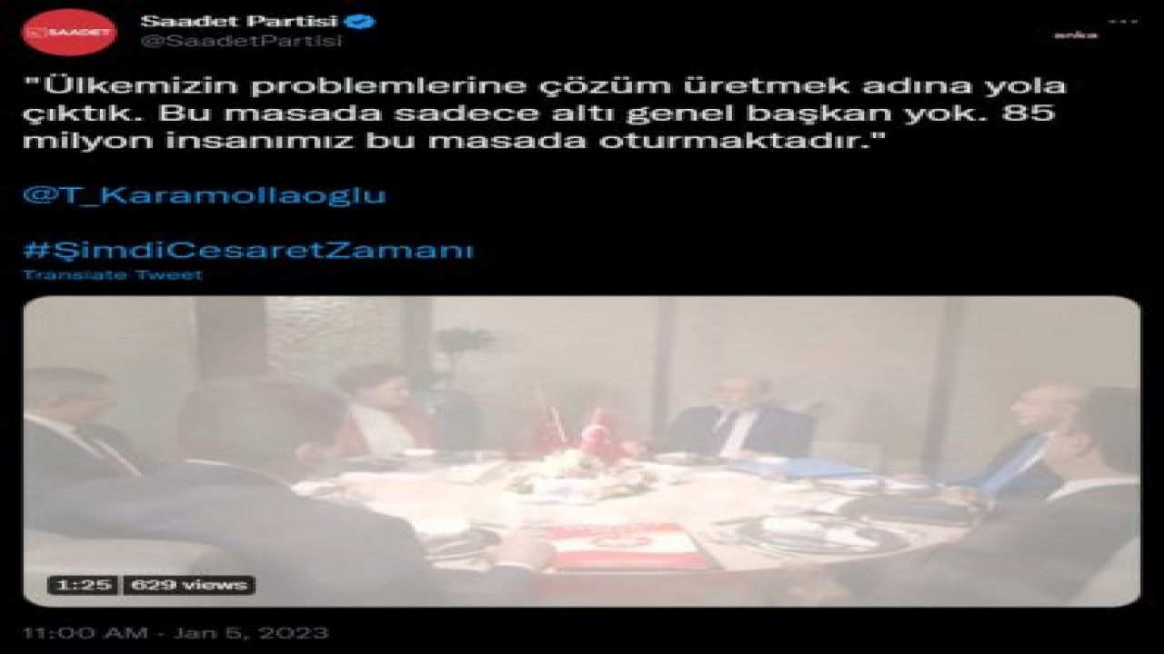 ALTI LİDER, BULUŞMA ÖNCESİ ORTAK VİDEO PAYLAŞTI: “YARININ TÜRKİYESİ İÇİN CESARET ZAMANI”