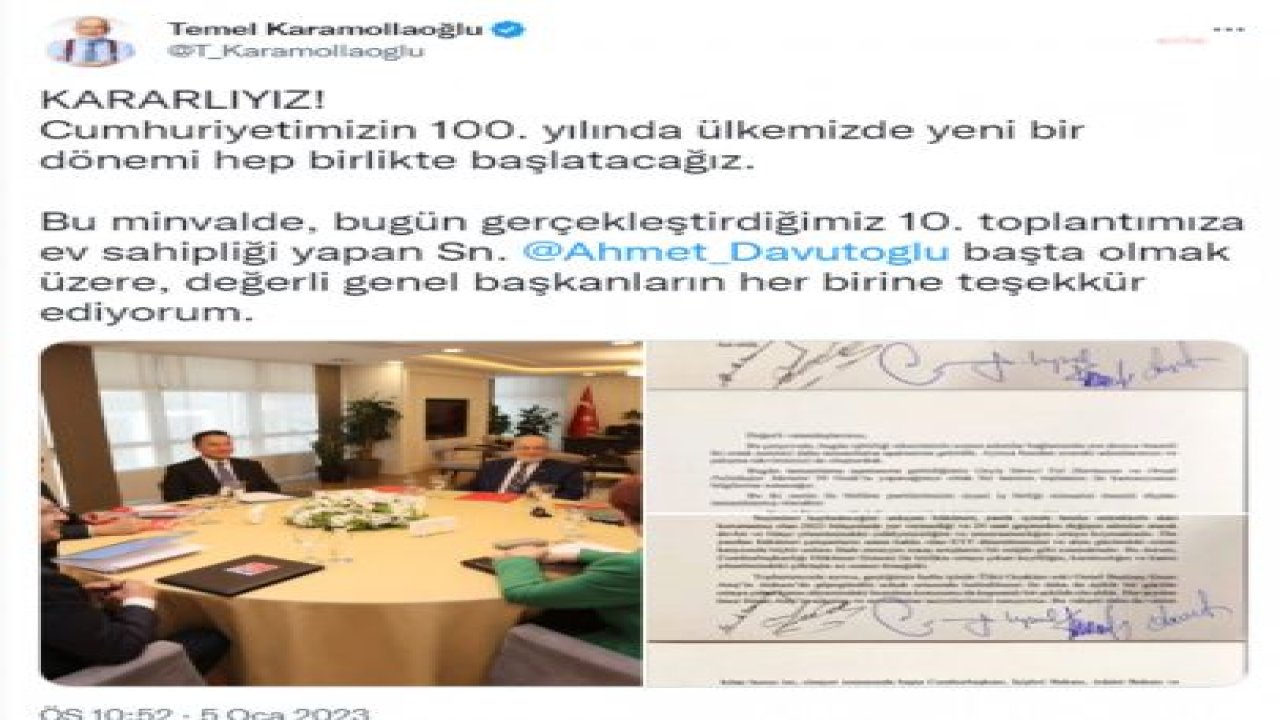 KARAMOLLAOĞLU: “KARARLIYIZ! CUMHURİYETİMİZİN 100. YILINDA ÜLKEMİZDE YENİ BİR DÖNEMİ HEP BİRLİKTE BAŞLATACAĞIZ”