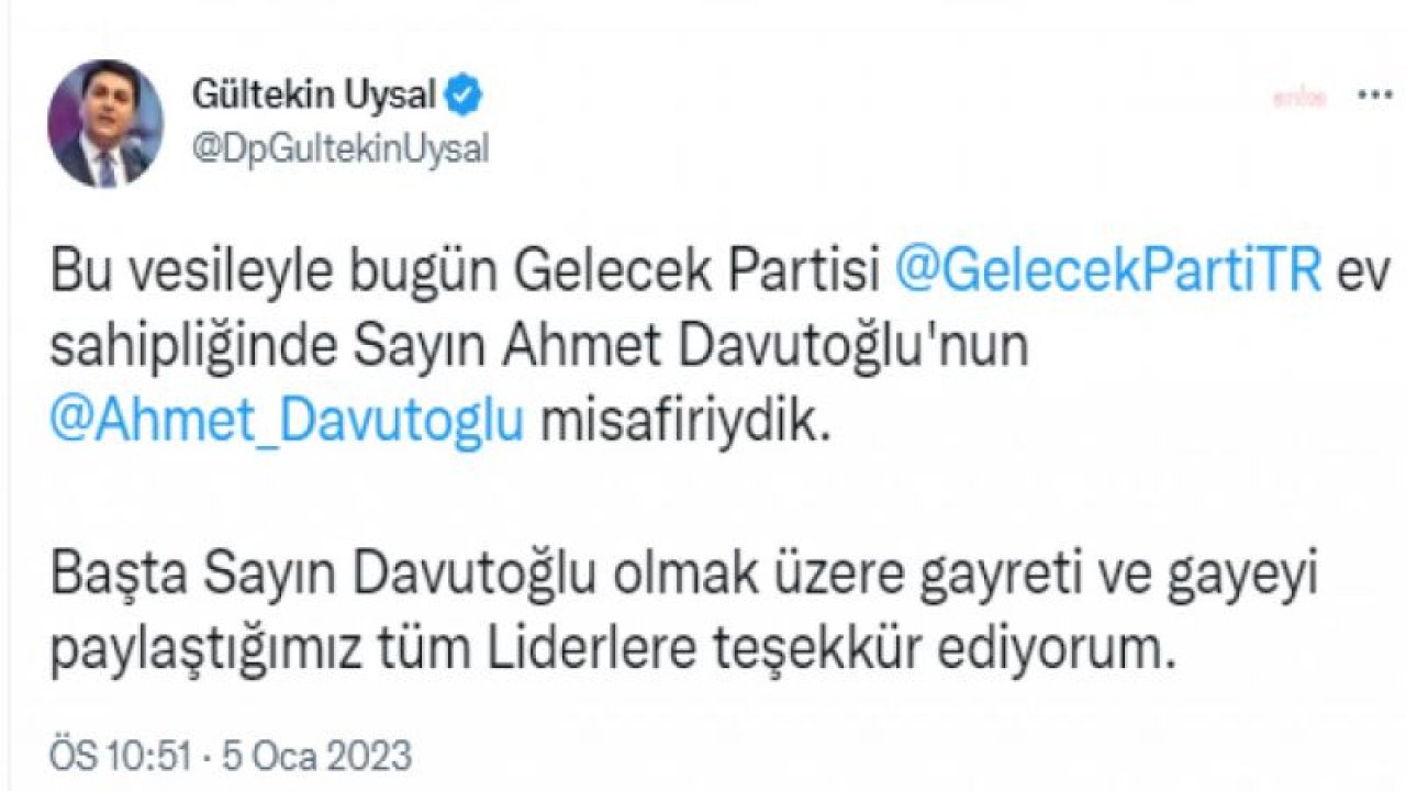 GÜLTEKİN UYSAL: “CUMHURİYETİMİZİ GERÇEK VE İŞLEYEN BİR DEMOKRATİK DÜZENLE BULUŞTURMAK GAYRETİNDEYİZ”