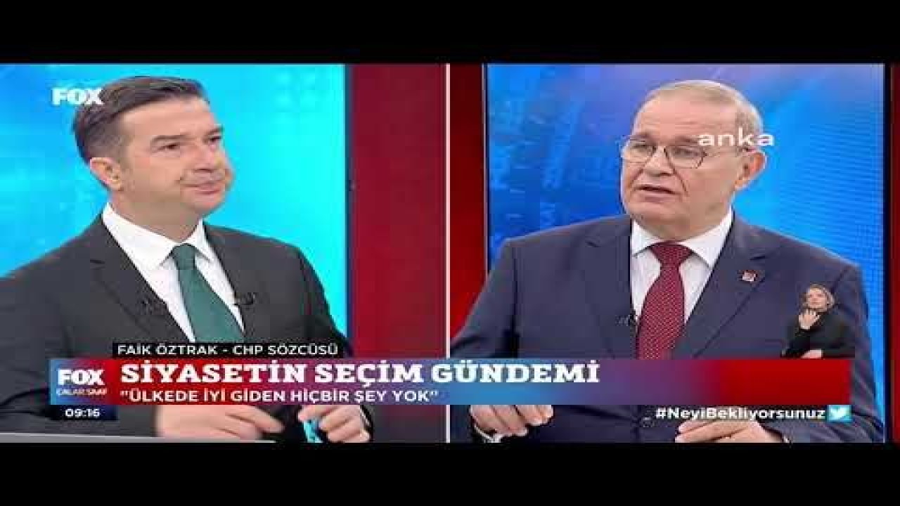 FAİK ÖZTRAK: “30 OCAK’TA ERKEN SEÇİM TALEBİ ORTAYA ÇIKARSA, O TALEPLE HAREKET EDİLİRSE, 30 OCAK’TAN SONRA TABİİ Kİ ALTILI MASANIN ADAYI ORTAYA ÇIKACAKTIR”