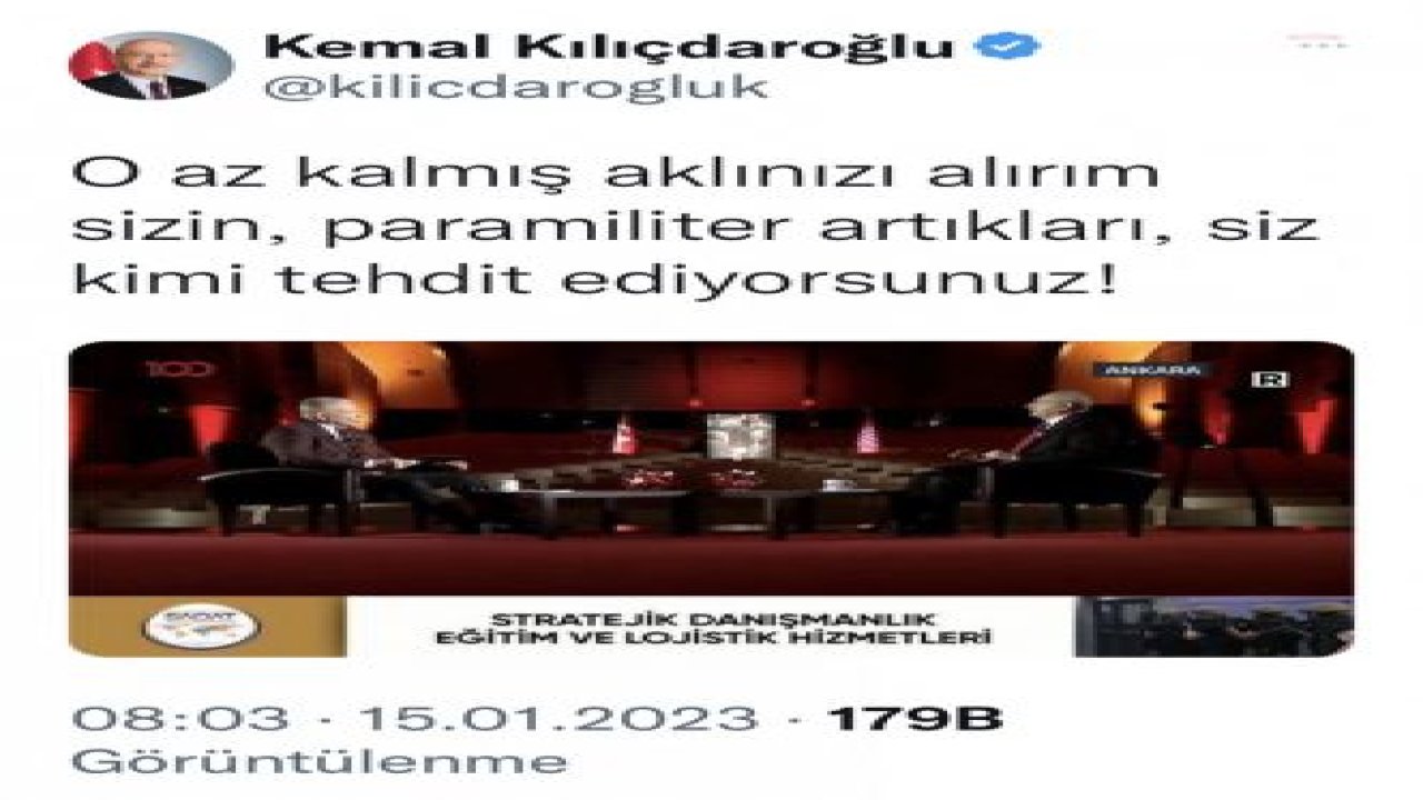 KILIÇDAROĞLU’NDAN SADAT TEPKİSİ: “O AZ KALMIŞ AKLINIZI ALIRIM SİZİN, PARAMİLİTER ARTIKLARI SİZ KİMİ TEHDİT EDİYORSUNUZ”