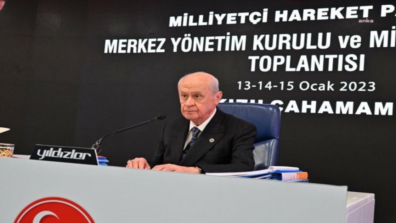 BAHÇELİ: “SEÇİMİ KAN GÖLÜNE ÇEVİRMEK İÇİN PUSUDA BEKLEYENLER AKLINI BAŞINA ALSIN, YOL YAKINKEN CİNAYET VE MELANET HAZIRLIĞINDAN VAZGEÇSİN”