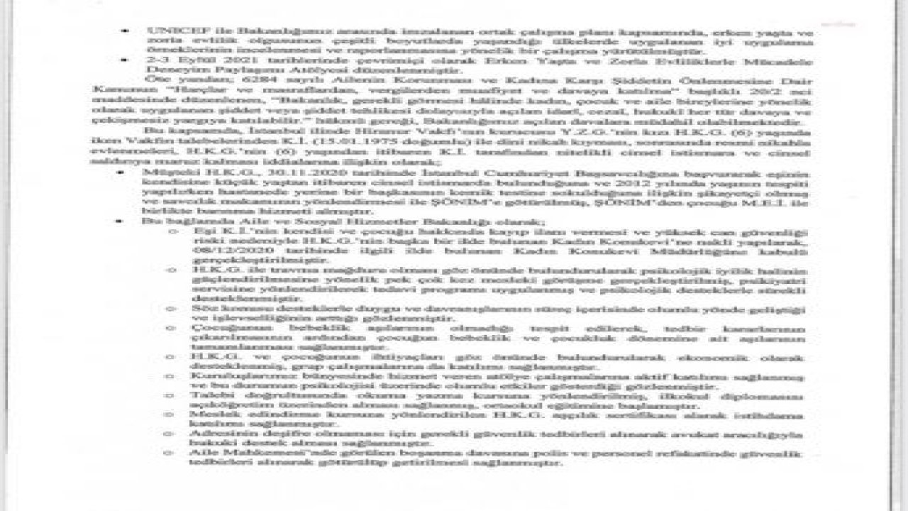 BAKAN YANIK, ALTI YAŞINDA EVLENDİRİLEN H.K.G. İLE İLGİLİ SÜRECİ AKTARDI: “ÇOCUĞUNUN BEBEKLİK AŞILARININ OLMADIĞI TESPİT EDİLEREK, AŞILARININ TAMAMLANMASI SAĞLANMIŞTIR…”