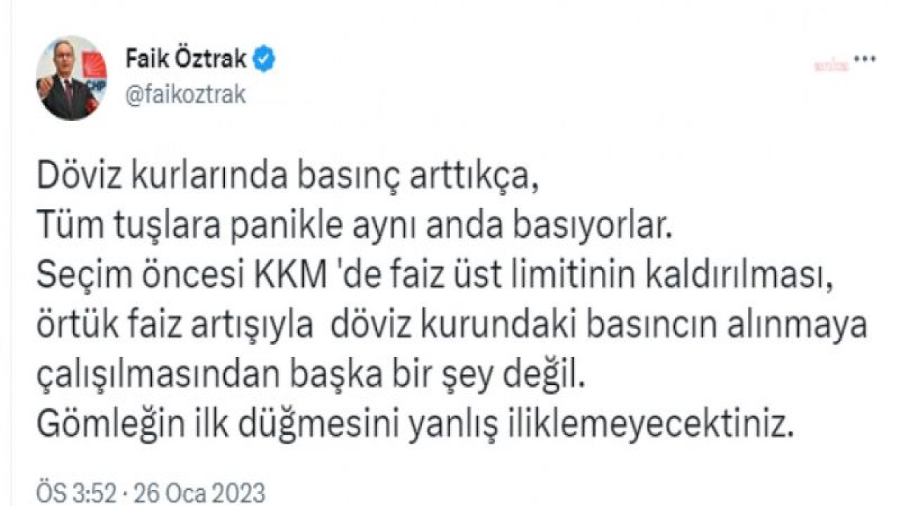 FAİK ÖZTRAK: “TÜM TUŞLARA AYNI ANDA PANİKLE BASIYORLAR. GÖMLEĞİN İLK DÜĞMESİNİ YANLIŞ İLİKLEMEYECEKTİNİZ”