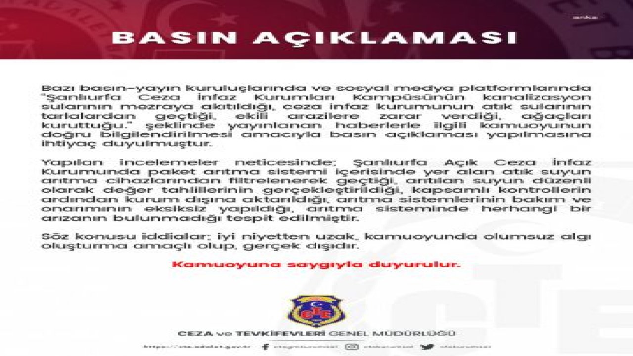 MAHMUT TANAL'DAN "ŞANLIURFA CEZAEVİ" AÇIKLAMASI: "GİDİP YERİNDE İNCELEME YAPALIM. YALAN SÖYLEYEN KİMSE İSTİFA ETSİN. VAR MISINIZ?"