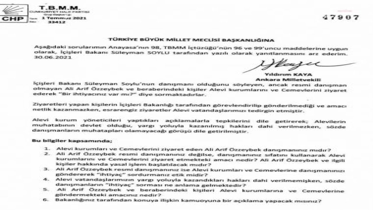 YILDIRIM KAYA'DAN KÜLTÜR VE CEMEVİ BAŞKANLIĞI'NA ALİ ARİF ÖZBEYBEK'İN ATANMASINA TEPKİ: “ALEVİ ÖRGÜTLERİ SENİ İSTEMİYOR. ASLA SENİ DE TANIMAYACAKLAR"