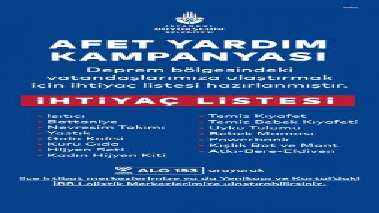 7,7 BÜYÜKLÜĞÜNDEKİ DEPREM 10 İLİ VURDU… İBB, AFET YARDIM KAMPANYASI BAŞLATTI