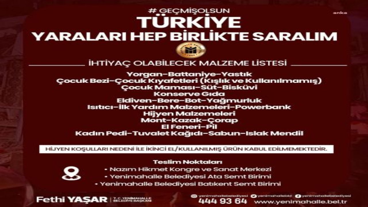 7,7 BÜYÜKLÜĞÜNDEKİ DEPREM 10 İLİ VURDU… FETHİ YAŞAR: "BÜTÇEMİZDEN 3 MİLYON TL'LİK KAYNAK OLUŞTURARAK, ACİL İHTİYAÇLARI KARŞILIYORUZ"