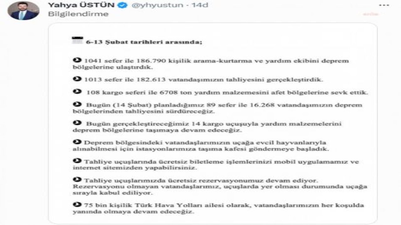 THY, EVCİL HAYVANLARIN UÇAĞA ALINABİLMESİ İÇİN DEPREM BÖLGESİNDEKİ İSTASYONLARINA TAŞIMA KAFESİ GÖNDERMEYE BAŞLADI