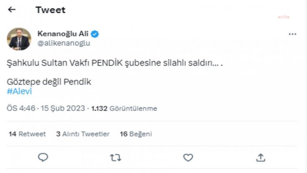 İSTANBUL PENDİK'TEKİ ŞAHKULU SULTAN VAKFI'NA SİLAHLI SALDIRI... 1 KİŞİ YARALANDI